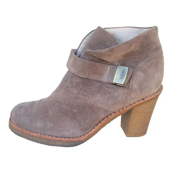 Ugg Australia Leather Tan Booties Ankle Buckle Womens Size US 9.5, UK 8 S/N 3212 - Picture 2 of 12